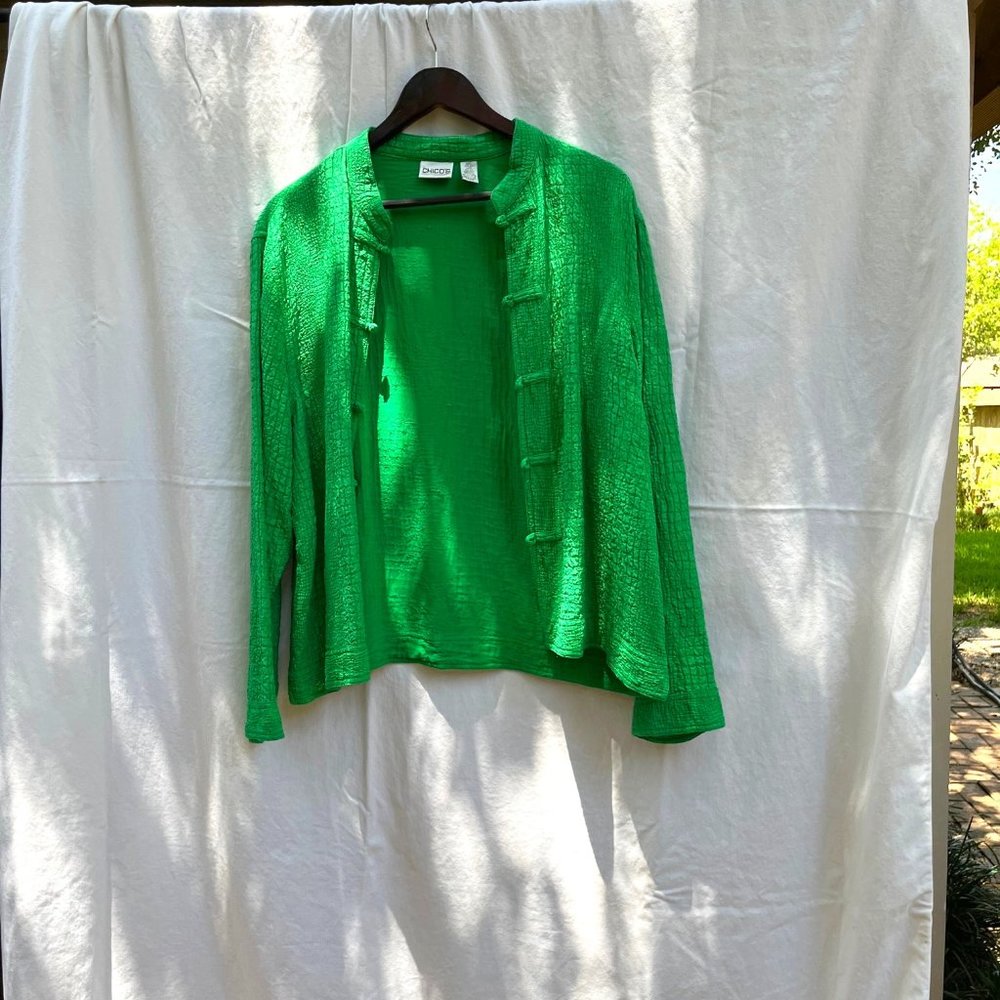 Kelly Green Oriental Style Jacket